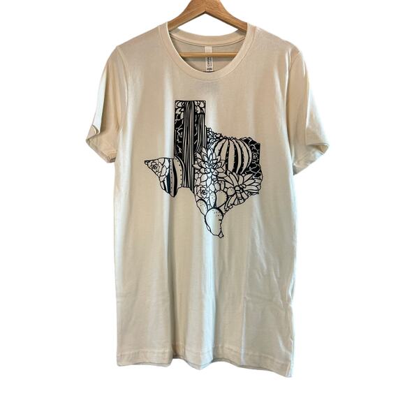 Texas Cactus Shirt on Natural Color Tee Size Small, Unisex NEW‎ - Picture 4 of 5